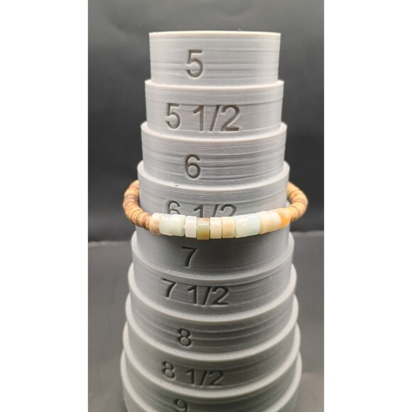 Mens Lot Of 3 Natural Stone Stretched Fashion Bracelets Size 6.5 - Picture 2 of 4